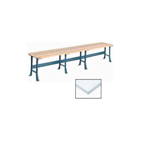 GLOBAL EQUIPMENT Production Workbench w/ Laminate Square Edge Top, 180"W x 36"D, Gray 500316